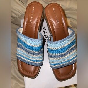 Marc Fisher Women's Multicolor Striped sandals